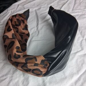 Headband Leopard and Black Twist